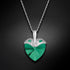 Серебряный кулон "Купидон (Изумруд)" с кристаллами Swarovski™